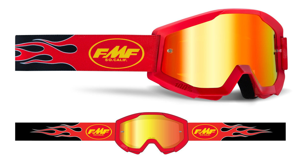 Goggles FMF Powercore Flame Red - Mica Espejo Roja